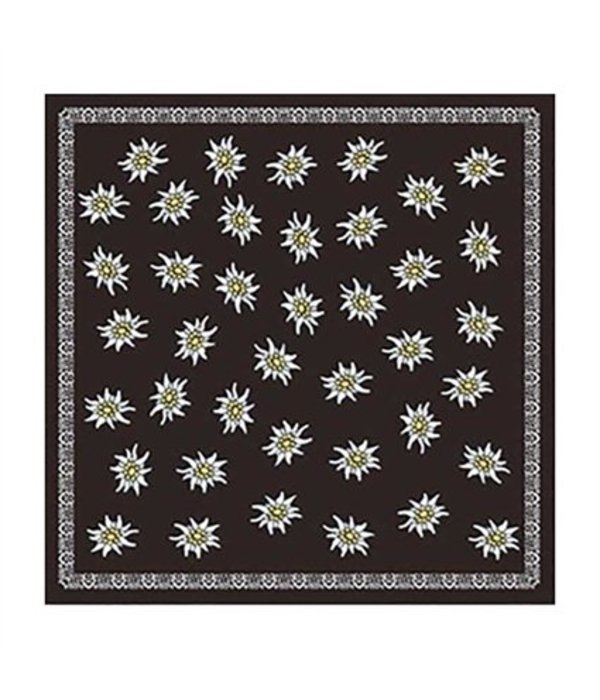 Tiroler sjaal edelweis coffee