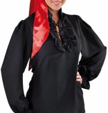 Piratenblouse dames zwart