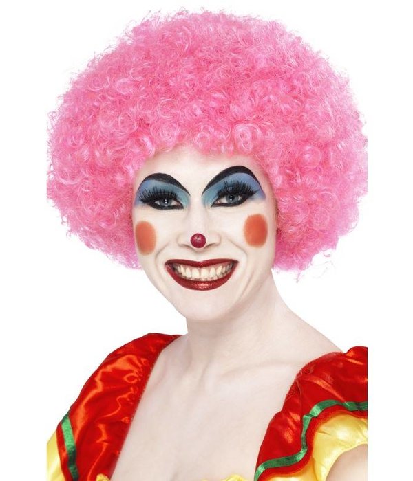 Crazy krulpruik roze