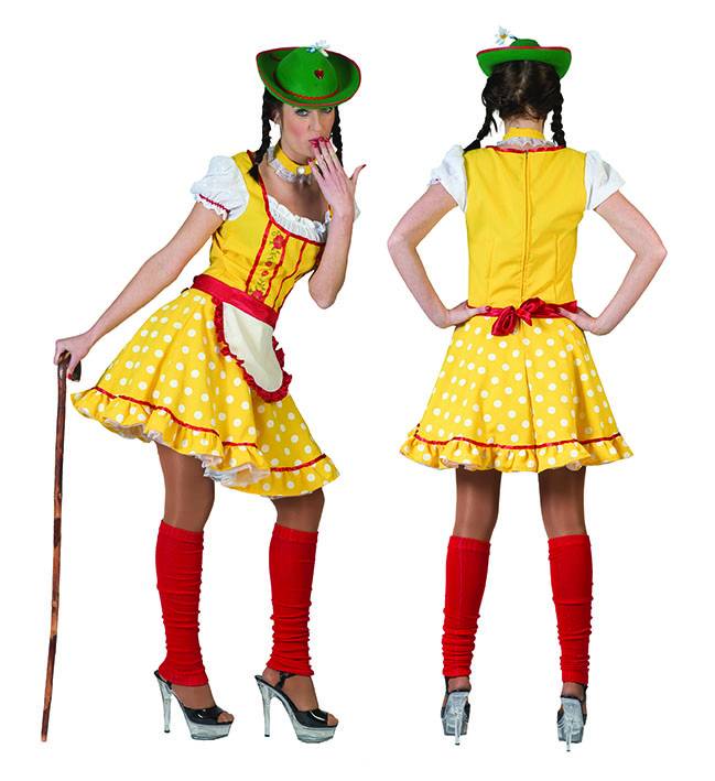 Tiroler outfit babet geel afbeelding