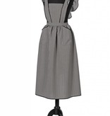 Schort + Muts Boerin zwart/grijs