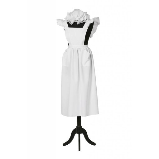 Schort + Muts Boerin wit