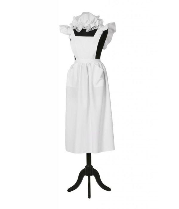 Schort + Muts Boerin wit