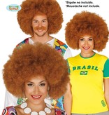 Extra grote bruine Afro pruik