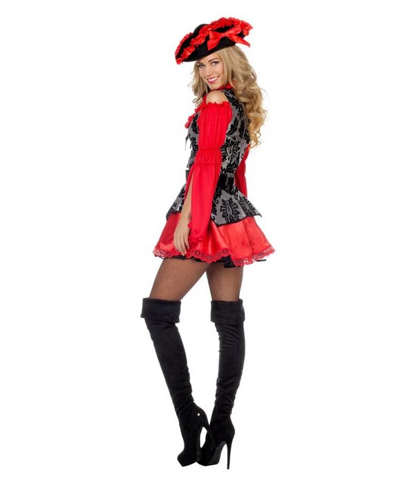 Sexy Piratenjurkje rood