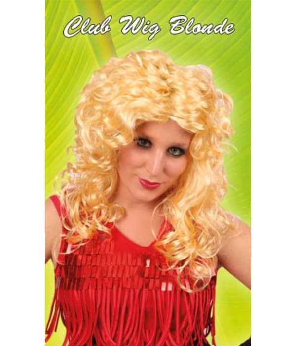 Pruik club blond krul