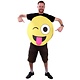 Emoticon smiley met tong kostuum