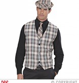 Schotse tartan gilet beige