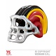 Opblaasbare American Football player helm