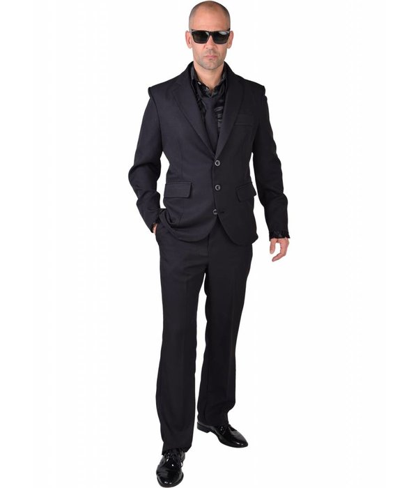 Zwart kostuum man blues