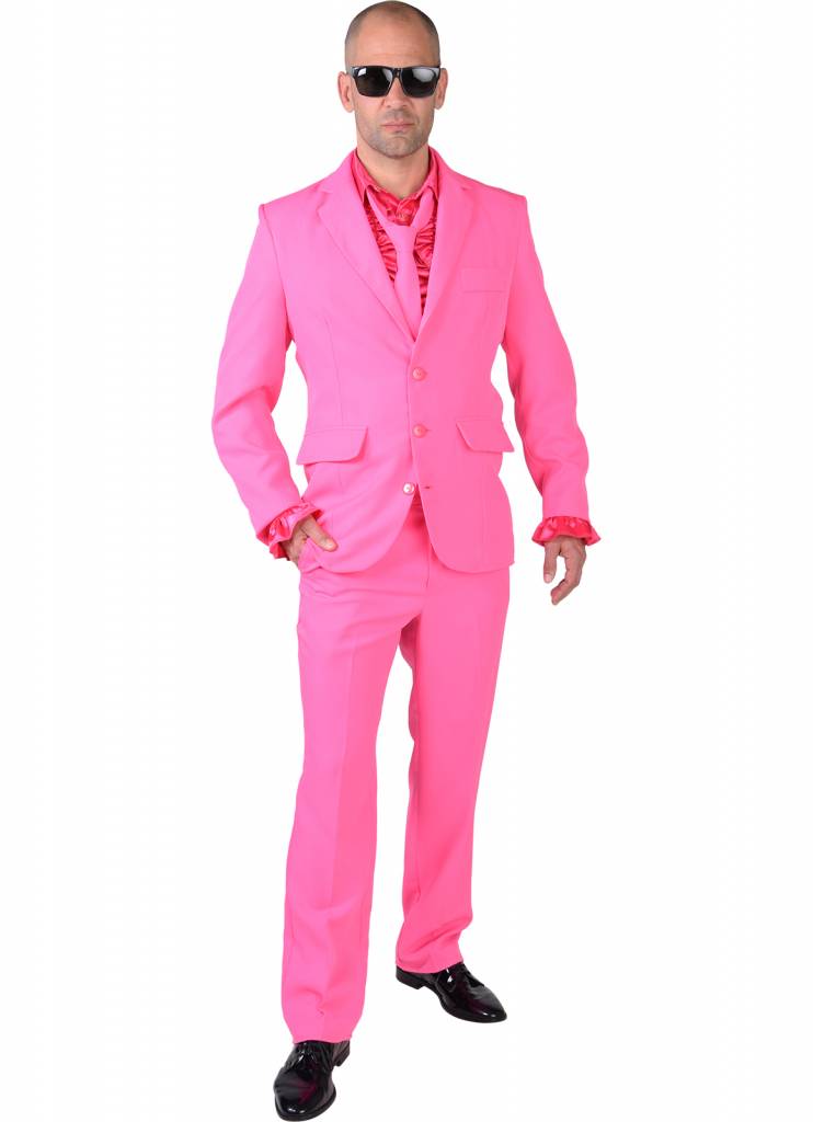 Magic By Freddy's - Feesten & Gelegenheden Kostuum - Cool Men In Pink - Man - roze - XL - Carnavalskleding - Verkleedkleding
