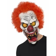 Draaiende ogen Horror clown masker