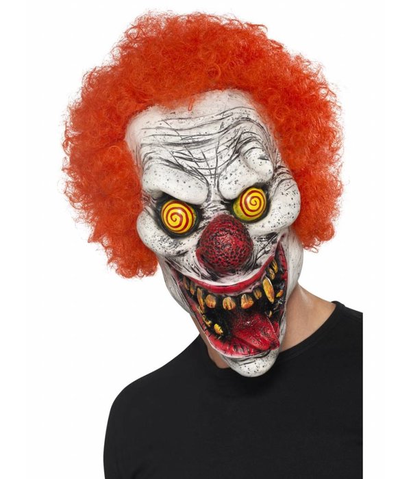 Draaiende ogen Horror clown masker