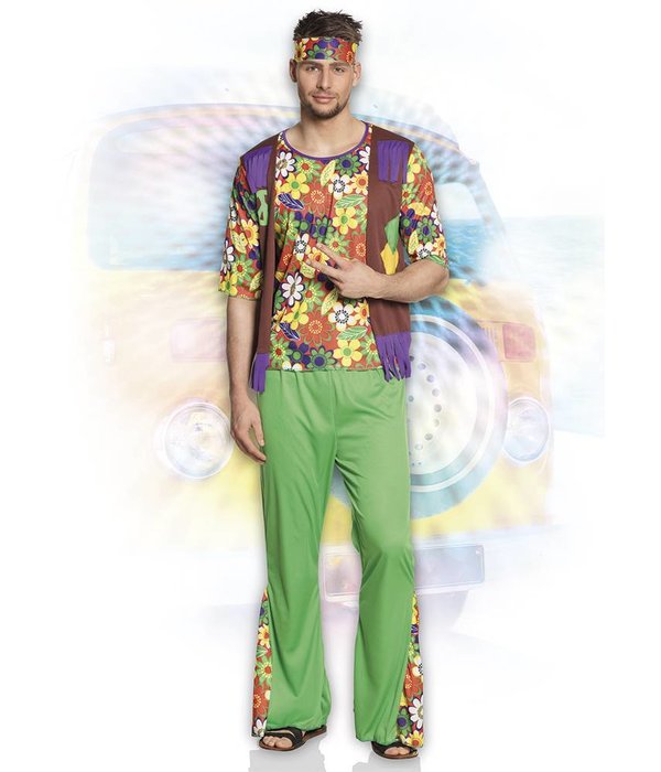 Hippie kostuum man woodstock