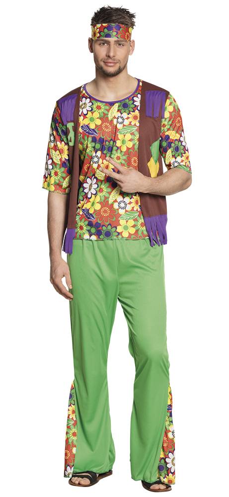 Hippie kostuum man woodstock afbeelding