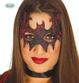 Vleermuis masker zwart/rood