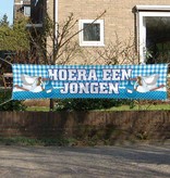 Straatbanier Hoera een jongen
