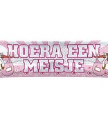 Straatbanier Hoera een meisje