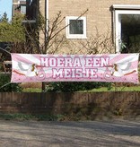 Straatbanier Hoera een meisje