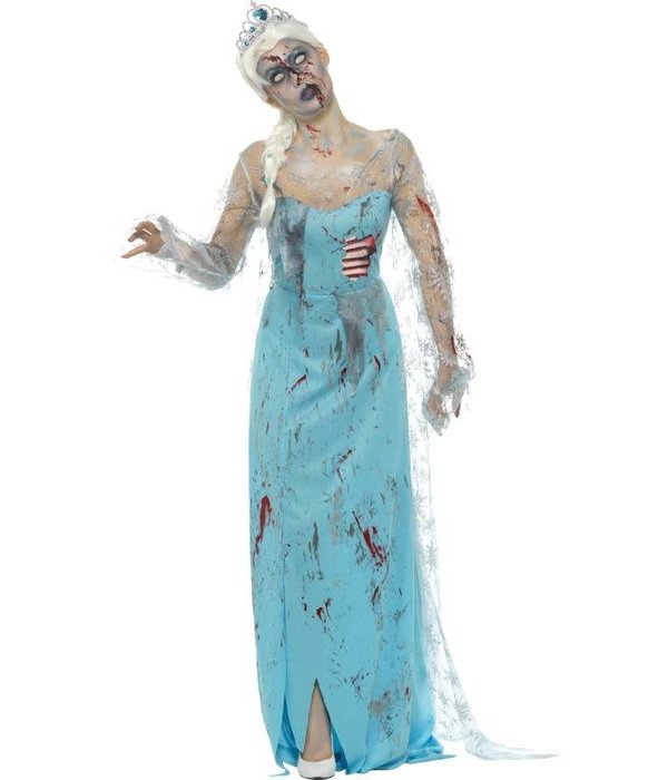 Zombie frozen kostuum vrouw