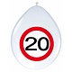 20 Jaar Verkeersbord Ballonnen - 8 stuks