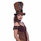 Steampunk hoge hoed met bril