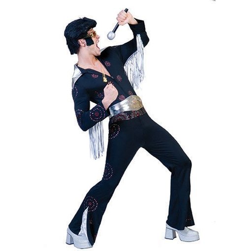 Elvis kostuum zwart man