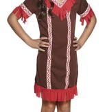 Indianen kostuum meisje rood