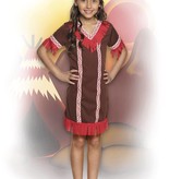 Indianen kostuum meisje rood
