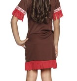 Indianen kostuum meisje rood