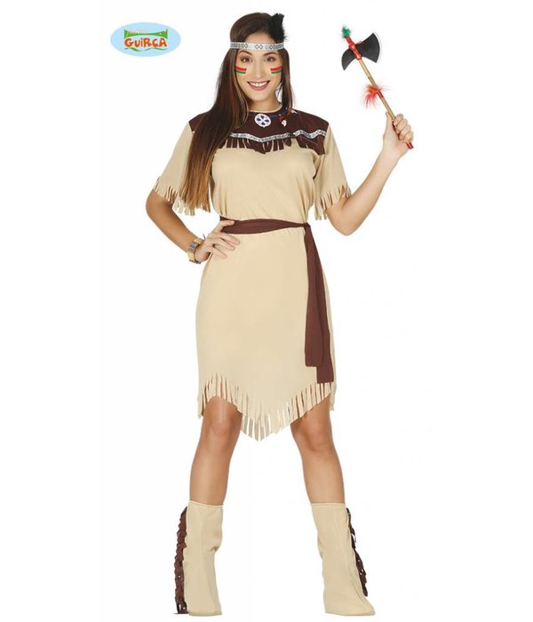 Vrouwelijk indianen kostuum -