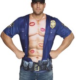 Fotorealistisch shirt Politieagent man