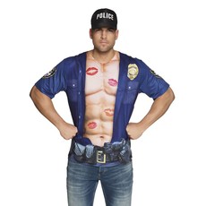 Fotorealistisch shirt Politieagent man