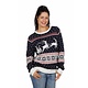 Kersttrui blauw met slee