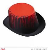 Hoge hoed zwart met bloed
