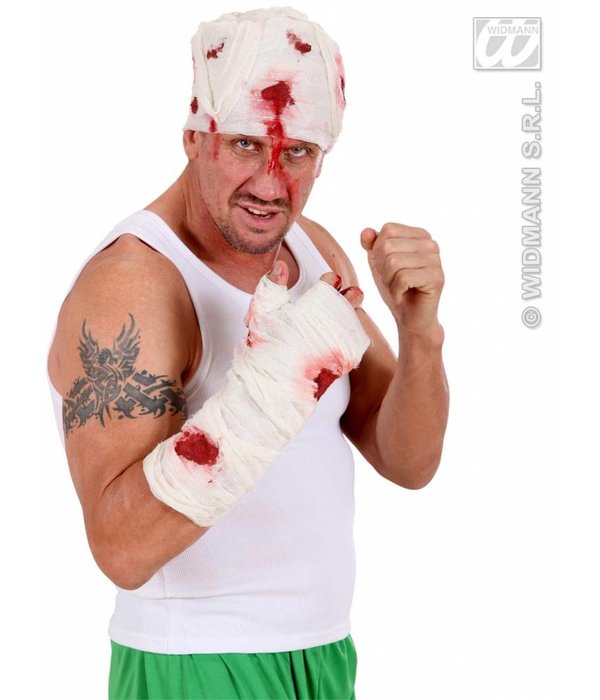 Zwachtel arm met bloed