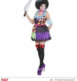 Kwaadaardige Clown dame outfit