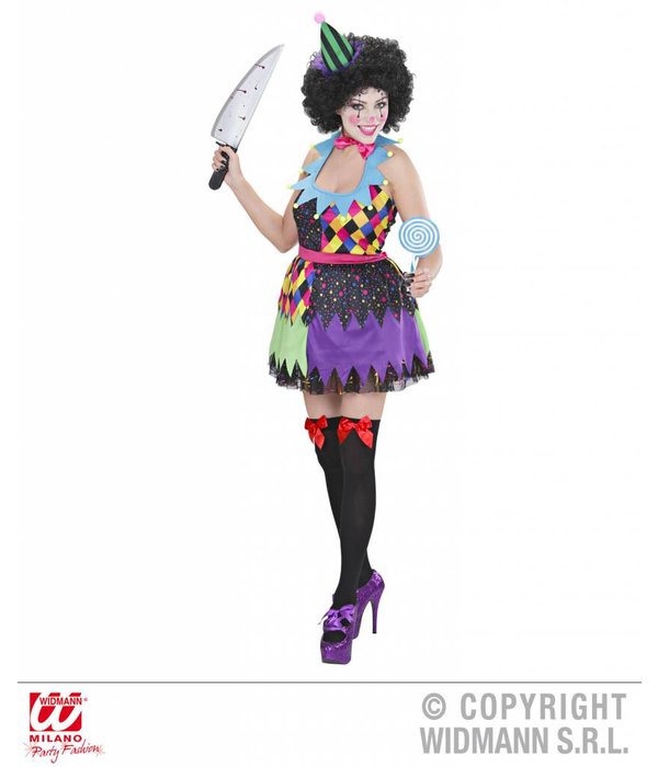 Kwaadaardige Clown dame outfit