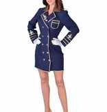 Kapitein jurk dames blauw