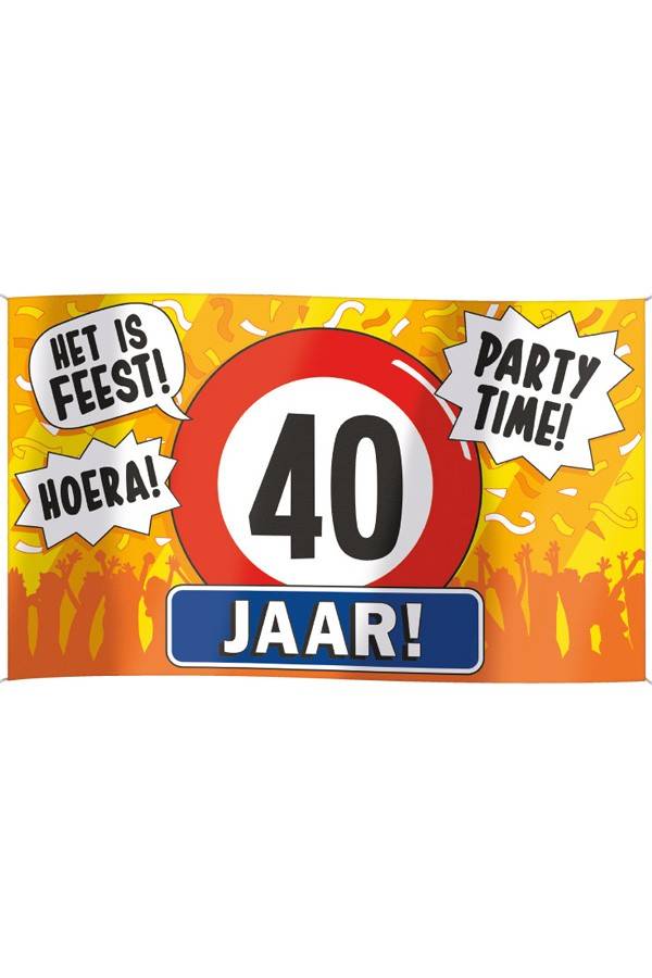 Gevelvlag 40 jaar 90 x 150 cm afbeelding