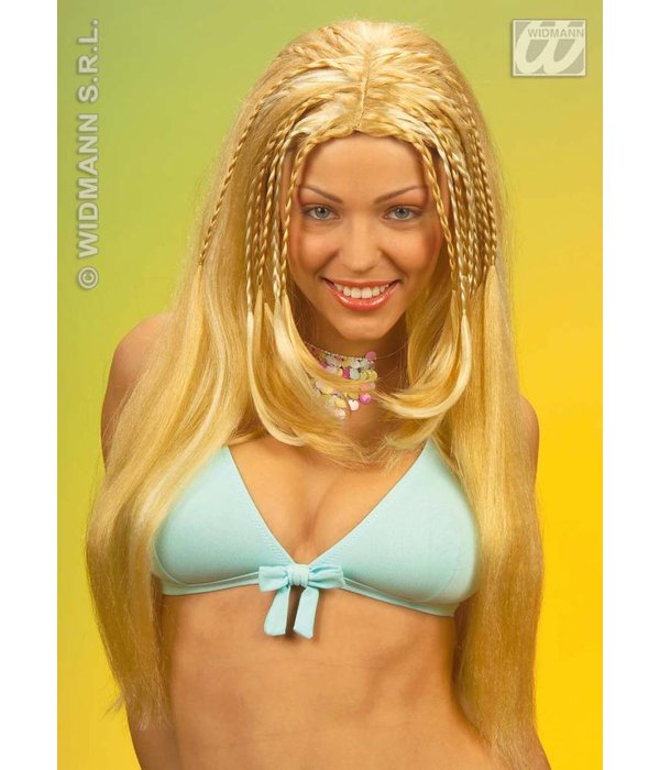 Pruik Beach Girl blond