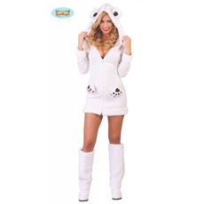 Sexy Teddy Beer Jurkje Dames Wit