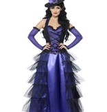 Elegante Heksenkostuum zwart/paars