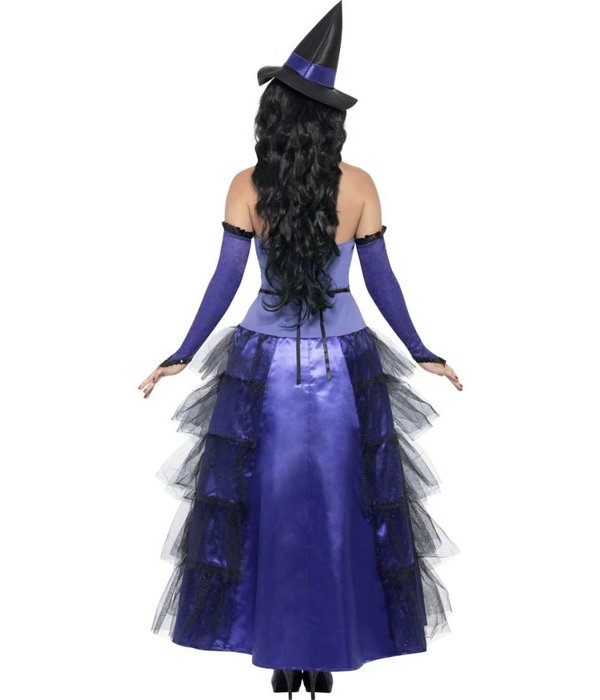 Elegante Heksenkostuum zwart/paars