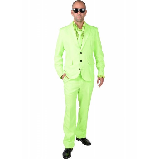 Fluor Groen Kostuum Man