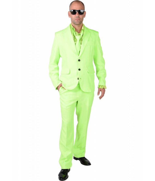 Fluor Groen Kostuum Man