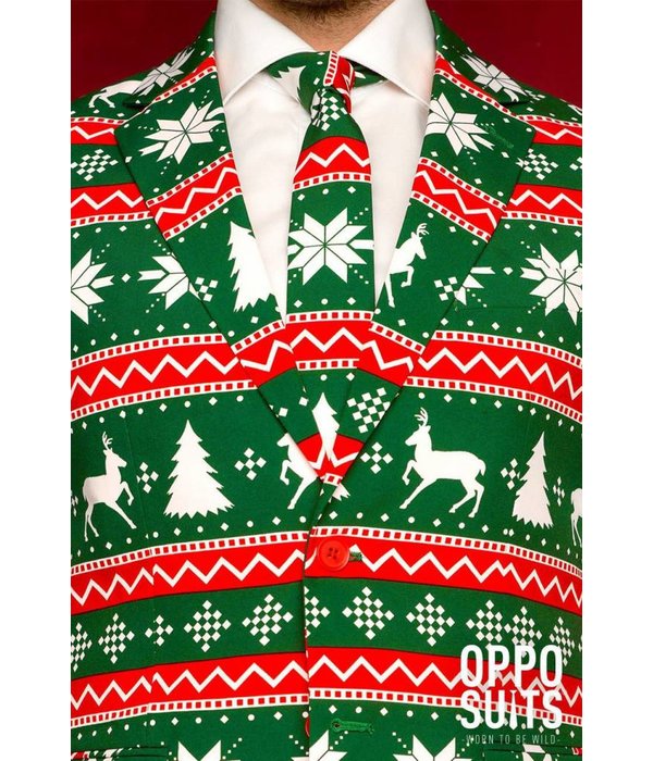 Kerst kostuum Festive Green