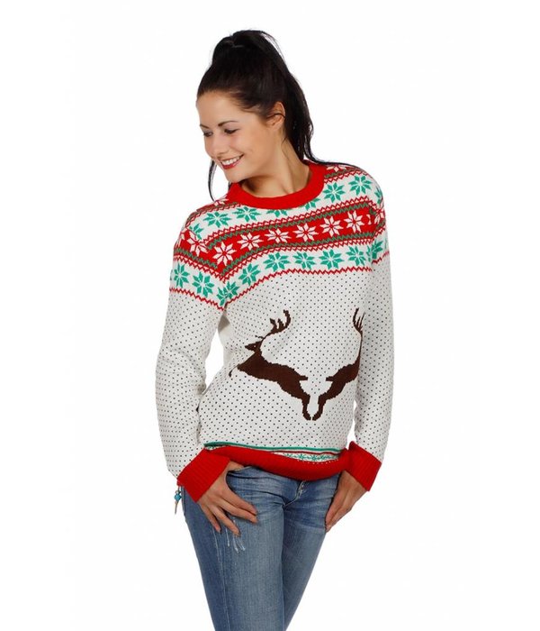Kersttrui Wit Rendieren