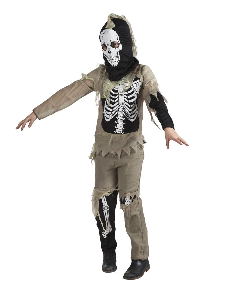 Boland - Kinderkostuum Zombie skeleton - Multi - 10-12 jaar - Kinderen - Skelet