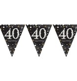 Vlaggenlijn 40 jaar happy birthday